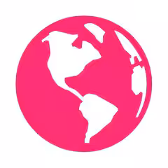 imagem globo terrestre rosa